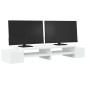 vidaXL Monitorständer mit Stauraum Weiß 100x27x15 cm Holzwerkstoff vidaXL Monitorständer mit Stauraum Weiß 100x27x15 cm Holzwerkstoff