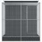 vidaXL Voliere mit Erweiterung Silbern 209x203x216 cm Stahl vidaXL Voliere mit Erweiterung Silbern 209x203x216 cm Stahl