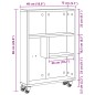 vidaXL Aufbewahrungswagen Schmal Altholz-Optik 48x13x68 Holzwerkstoff vidaXL Aufbewahrungswagen Schmal Altholz-Optik 48x13x68 Holzwerkstoff