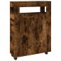vidaXL Badschrank Schmal mit Rollen Räuchereiche Holzwerkstoff vidaXL Badschrank Schmal mit Rollen Räuchereiche Holzwerkstoff