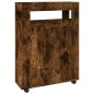 vidaXL Badschrank Schmal mit Rollen Räuchereiche Holzwerkstoff vidaXL Badschrank Schmal mit Rollen Räuchereiche Holzwerkstoff