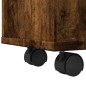 vidaXL Badschrank Schmal mit Rollen Räuchereiche Holzwerkstoff vidaXL Badschrank Schmal mit Rollen Räuchereiche Holzwerkstoff