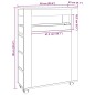 vidaXL Badschrank Schmal mit Rollen Räuchereiche Holzwerkstoff vidaXL Badschrank Schmal mit Rollen Räuchereiche Holzwerkstoff