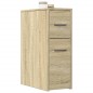vidaXL Badschrank Schmal mit Rollen Sonoma-Eiche Holzwerkstoff vidaXL Badschrank Schmal mit Rollen Sonoma-Eiche Holzwerkstoff