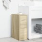 vidaXL Badschrank Schmal mit Rollen Sonoma-Eiche Holzwerkstoff vidaXL Badschrank Schmal mit Rollen Sonoma-Eiche Holzwerkstoff