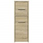 vidaXL Badschrank Schmal mit Rollen Sonoma-Eiche Holzwerkstoff vidaXL Badschrank Schmal mit Rollen Sonoma-Eiche Holzwerkstoff