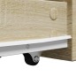 vidaXL Badschrank Schmal mit Rollen Sonoma-Eiche Holzwerkstoff vidaXL Badschrank Schmal mit Rollen Sonoma-Eiche Holzwerkstoff