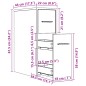 vidaXL Badschrank Schmal mit Rollen Sonoma-Eiche Holzwerkstoff vidaXL Badschrank Schmal mit Rollen Sonoma-Eiche Holzwerkstoff