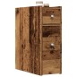 vidaXL Badschrank Schmal mit Rollen Altholz-Optik Holzwerkstoff vidaXL Badschrank Schmal mit Rollen Altholz-Optik Holzwerkstoff