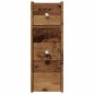 vidaXL Badschrank Schmal mit Rollen Altholz-Optik Holzwerkstoff vidaXL Badschrank Schmal mit Rollen Altholz-Optik Holzwerkstoff