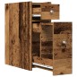 vidaXL Badschrank Schmal mit Rollen Altholz-Optik Holzwerkstoff vidaXL Badschrank Schmal mit Rollen Altholz-Optik Holzwerkstoff