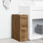 vidaXL Badschrank Schmal mit Rollen Artisan-Eiche Holzwerkstoff vidaXL Badschrank Schmal mit Rollen Artisan-Eiche Holzwerkstoff