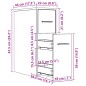 vidaXL Badschrank Schmal mit Rollen Artisan-Eiche Holzwerkstoff vidaXL Badschrank Schmal mit Rollen Artisan-Eiche Holzwerkstoff