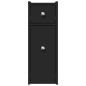 vidaXL Badschrank Schmal mit Rollen Schwarz Holzwerkstoff vidaXL Badschrank Schmal mit Rollen Schwarz Holzwerkstoff