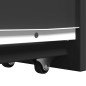 vidaXL Badschrank Schmal mit Rollen Schwarz Holzwerkstoff vidaXL Badschrank Schmal mit Rollen Schwarz Holzwerkstoff