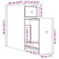 vidaXL Badschrank Schmal mit Rollen Schwarz Holzwerkstoff vidaXL Badschrank Schmal mit Rollen Schwarz Holzwerkstoff