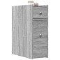 vidaXL Badschrank Schmal mit Rollen Grau Sonoma Holzwerkstoff vidaXL Badschrank Schmal mit Rollen Grau Sonoma Holzwerkstoff
