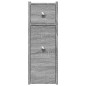 vidaXL Badschrank Schmal mit Rollen Grau Sonoma Holzwerkstoff vidaXL Badschrank Schmal mit Rollen Grau Sonoma Holzwerkstoff