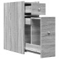 vidaXL Badschrank Schmal mit Rollen Grau Sonoma Holzwerkstoff vidaXL Badschrank Schmal mit Rollen Grau Sonoma Holzwerkstoff