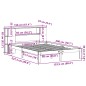 vidaXL Massivholzbett mit Regal ohne Matratze 150x200 cm Kiefer vidaXL Massivholzbett mit Regal ohne Matratze 150x200 cm Kiefer