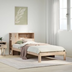 vidaXL Bücherregalbett ohne Matratze 75x190 cm Massivholz Kiefer