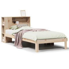 vidaXL Massivholzbett mit Regal ohne Matratze 90x190 cm Kiefer