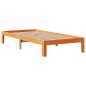 vidaXL Massivholzbett mit Regal ohne Matratze Wachsbraun 90x190 cm vidaXL Massivholzbett mit Regal ohne Matratze Wachsbraun 90x190 cm