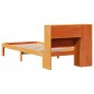 vidaXL Massivholzbett mit Regal ohne Matratze Wachsbraun 90x190 cm vidaXL Massivholzbett mit Regal ohne Matratze Wachsbraun 90x190 cm