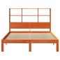 vidaXL Massivholzbett mit Regal ohne Matratze Wachsbraun 120x190 cm vidaXL Massivholzbett mit Regal ohne Matratze Wachsbraun 120x190 cm