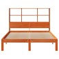 vidaXL Massivholzbett mit Regal ohne Matratze Wachsbraun 140x190 cm vidaXL Massivholzbett mit Regal ohne Matratze Wachsbraun 140x190 cm