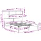 vidaXL Massivholzbett mit Regal ohne Matratze Wachsbraun 140x190 cm vidaXL Massivholzbett mit Regal ohne Matratze Wachsbraun 140x190 cm