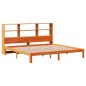 vidaXL Massivholzbett mit Regal ohne Matratze Wachsbraun 180x200 cm vidaXL Massivholzbett mit Regal ohne Matratze Wachsbraun 180x200 cm