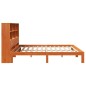 vidaXL Massivholzbett mit Regal ohne Matratze Wachsbraun 180x200 cm vidaXL Massivholzbett mit Regal ohne Matratze Wachsbraun 180x200 cm
