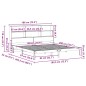 vidaXL Massivholzbett mit Regal ohne Matratze Wachsbraun 180x200 cm vidaXL Massivholzbett mit Regal ohne Matratze Wachsbraun 180x200 cm