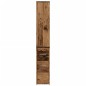 vidaXL Badschrank Schmal mit Rollen Altholz-Optik Holzwerkstoff vidaXL Badschrank Schmal mit Rollen Altholz-Optik Holzwerkstoff