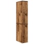vidaXL Badschrank Schmal mit Rollen Altholz-Optik Holzwerkstoff vidaXL Badschrank Schmal mit Rollen Altholz-Optik Holzwerkstoff