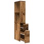 vidaXL Badschrank Schmal mit Rollen Altholz-Optik Holzwerkstoff vidaXL Badschrank Schmal mit Rollen Altholz-Optik Holzwerkstoff
