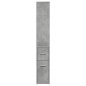 vidaXL Badschrank Schmal mit Rollen Betongrau Holzwerkstoff vidaXL Badschrank Schmal mit Rollen Betongrau Holzwerkstoff