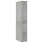 vidaXL Badschrank Schmal mit Rollen Betongrau Holzwerkstoff vidaXL Badschrank Schmal mit Rollen Betongrau Holzwerkstoff