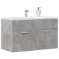 vidaXL Waschbeckenunterschrank Betongrau 80x38,5x46 cm Holzwerkstoff vidaXL Waschbeckenunterschrank Betongrau 80x38,5x46 cm Holzwerkstoff