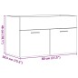 vidaXL Waschbeckenunterschrank Betongrau 80x38,5x46 cm Holzwerkstoff vidaXL Waschbeckenunterschrank Betongrau 80x38,5x46 cm Holzwerkstoff