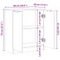 vidaXL Sideboard Altholz-Optik 60x30x70 cm Holzwerkstoff vidaXL Sideboard Altholz-Optik 60x30x70 cm Holzwerkstoff