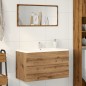 vidaXL Waschbeckenunterschrank Artisan-Eiche 90x38,5x45 Holzwerkstoff vidaXL Waschbeckenunterschrank Artisan-Eiche 90x38,5x45 Holzwerkstoff
