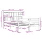 vidaXL Massivholzbett mit Regal ohne Matratze 150x200 cm Kiefernholz vidaXL Massivholzbett mit Regal ohne Matratze 150x200 cm Kiefernholz