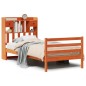 vidaXL Massivholzbett mit Regal ohne Matratze Wachsbraun 90x190 cm vidaXL Massivholzbett mit Regal ohne Matratze Wachsbraun 90x190 cm