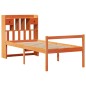vidaXL Massivholzbett mit Regal ohne Matratze Wachsbraun 75x190 cm vidaXL Massivholzbett mit Regal ohne Matratze Wachsbraun 75x190 cm