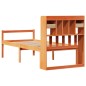 vidaXL Massivholzbett mit Regal ohne Matratze Wachsbraun 75x190 cm vidaXL Massivholzbett mit Regal ohne Matratze Wachsbraun 75x190 cm