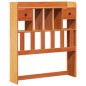 vidaXL Massivholzbett mit Regal ohne Matratze Wachsbraun 75x190 cm vidaXL Massivholzbett mit Regal ohne Matratze Wachsbraun 75x190 cm