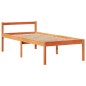 vidaXL Massivholzbett mit Regal ohne Matratze Wachsbraun 75x190 cm vidaXL Massivholzbett mit Regal ohne Matratze Wachsbraun 75x190 cm