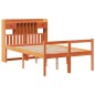 vidaXL Massivholzbett mit Regal ohne Matratze Wachsbraun 120x190 cm vidaXL Massivholzbett mit Regal ohne Matratze Wachsbraun 120x190 cm